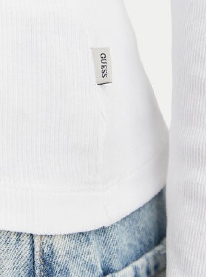Guess Jeans Bluzka W6YP14 K3821 Biały Slim Fit