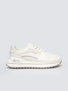 Sneakersy damskie ze skóry ekologicznej beżowe NN274A088 801