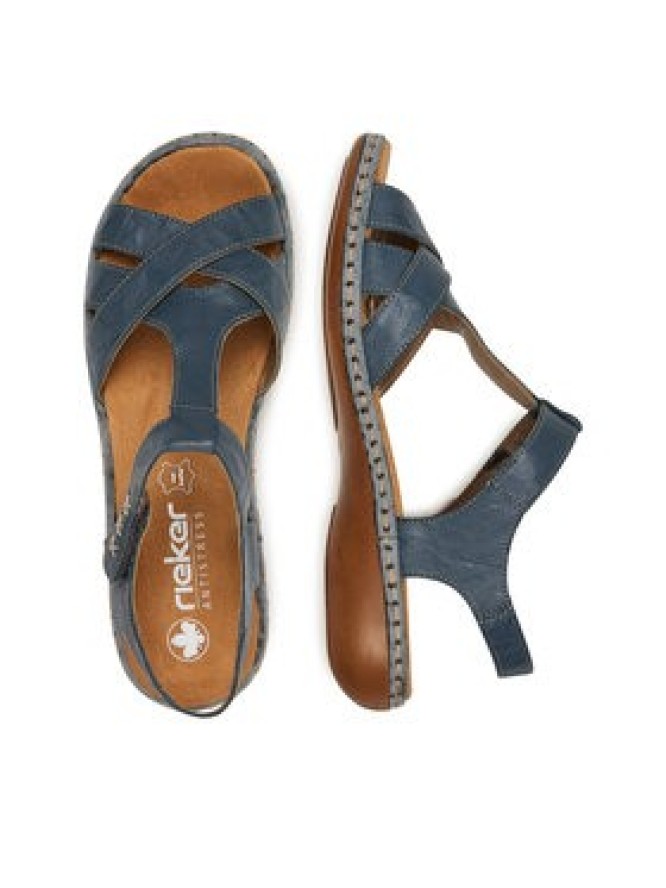 Rieker Sandały 65919-12 Niebieski