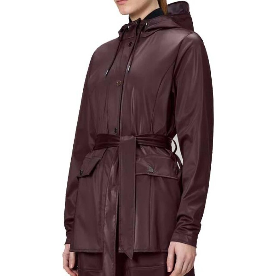 Kurtka RAINS CURVE JACKET W3 Bordeaux