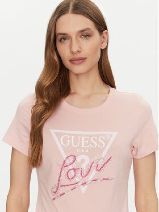 Guess T-Shirt W5GI05 I3Z14 Różowy Regular Fit