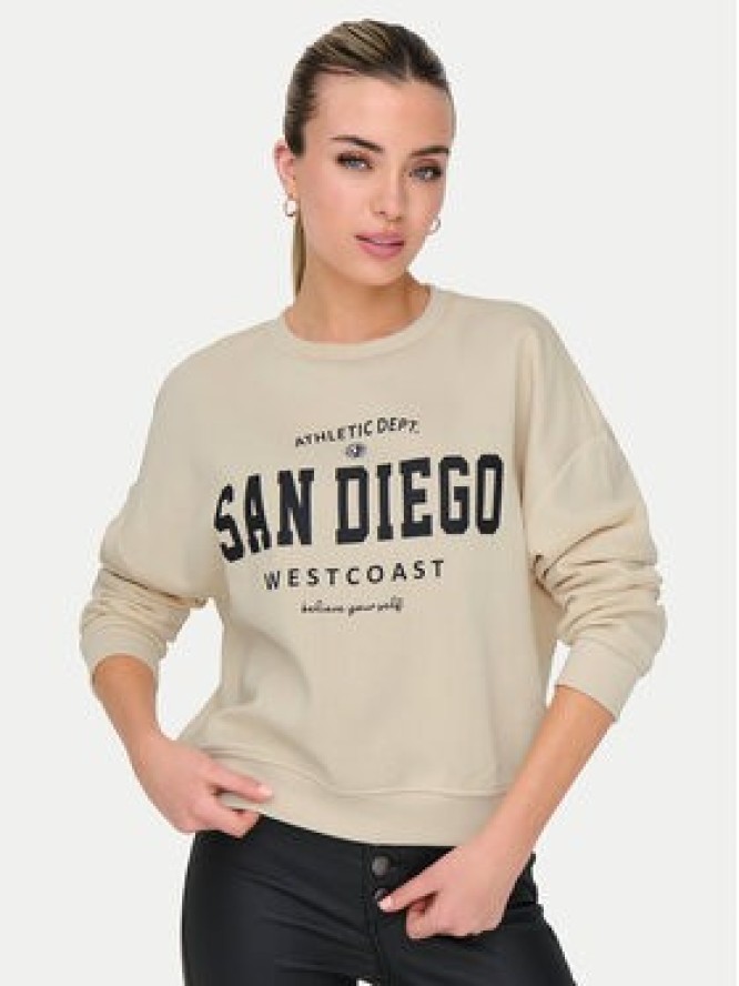 ONLY Bluza 15254183 Beżowy Loose Fit