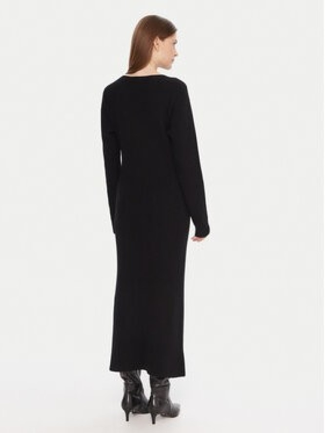 Kontatto Sukienka dzianinowa 3M0879C Czarny Regular Fit