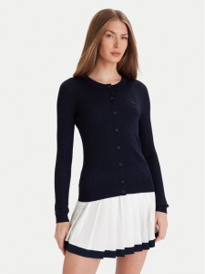 Lacoste Kardigan AF4141 Granatowy Slim Fit