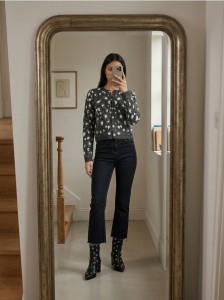 Jeansy kick flare - niebieski