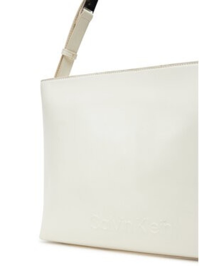 Calvin Klein Torebka Embossed Logo Medium Shopper K60K613172 Écru