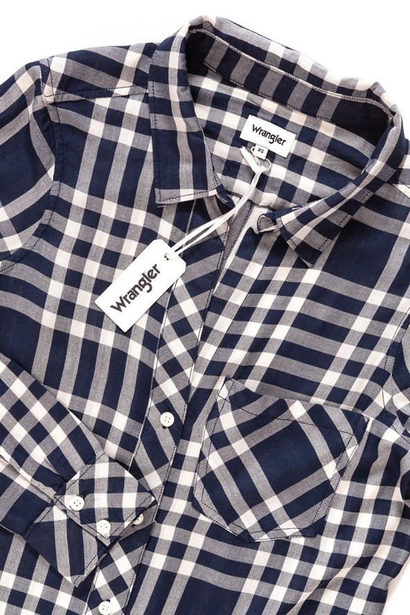 KOSZULA WRANGLER FLUID SHIRT NAVY W5239SL35 112129345