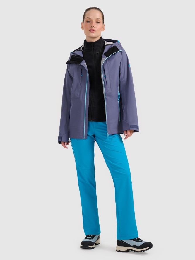 4F Kurtka trekkingowa przeciwdeszczowa membrana 20000+ damska - granatowa XL