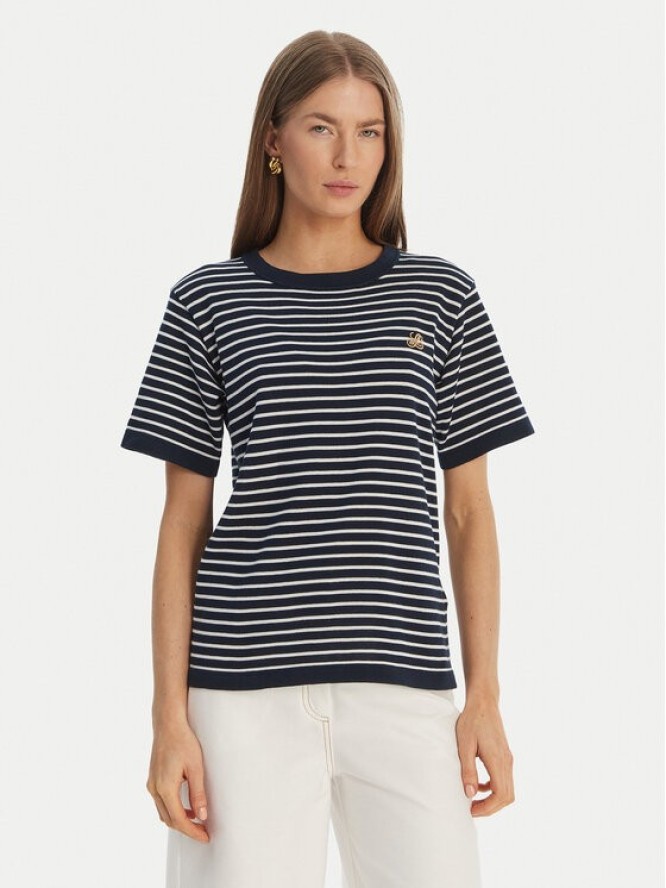 Luisa Spagnoli T-Shirt Cattolica 100402 Granatowy Regular Fit