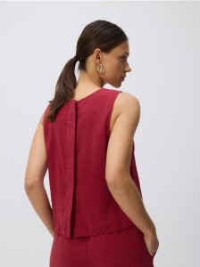 Gładki top z modalu - bordowy