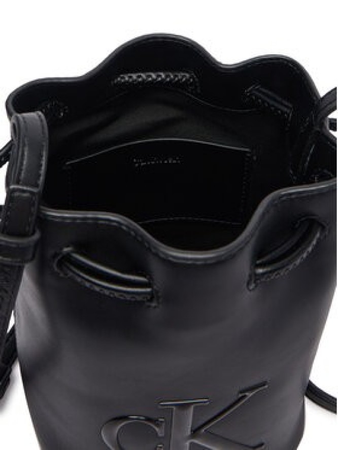 Calvin Klein Torebka Bold Ck Mini Bucket Crossbody LV04F3870G Czarny
