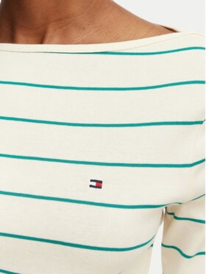 Tommy Hilfiger Bluzka New Cody WW0WW40589 Kremowy Slim Fit