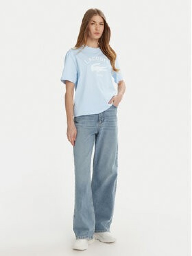 Lacoste T-Shirt TH2733 Błękitny Regular Fit
