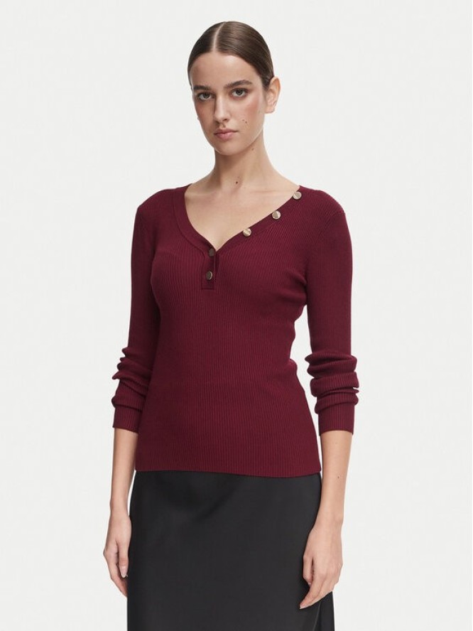 Morgan Bluzka 261-MBANBIN Bordowy Slim Fit