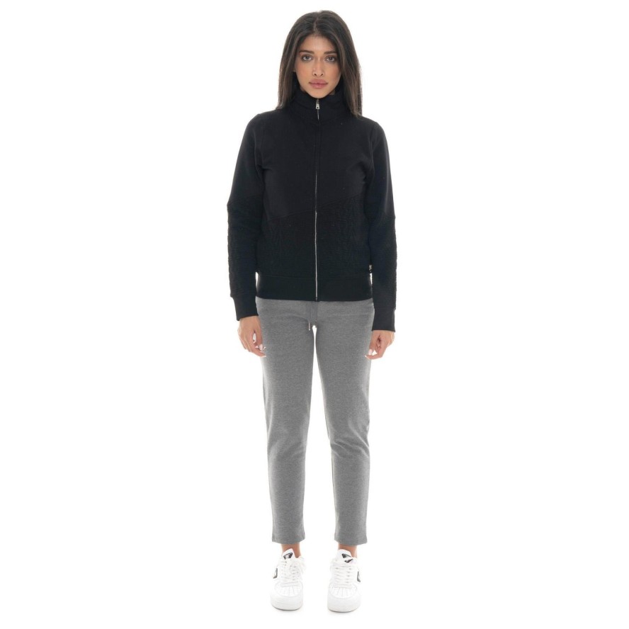 Bluza zimowa Damen ze Stehkragen und Reißverschluss, Leone 1947 Warkocz