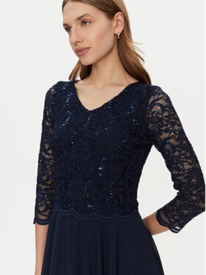 Swing Sukienka koktajlowa 5AI08900 Granatowy Regular Fit