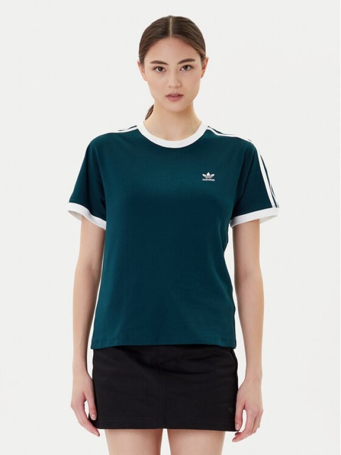adidas T-Shirt 3-Stripes JY4855 Zielony Regular Fit