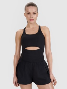 4F Top treningowy slim szybkoschnący damski 4F x Anna Lewandowska - czarny XL