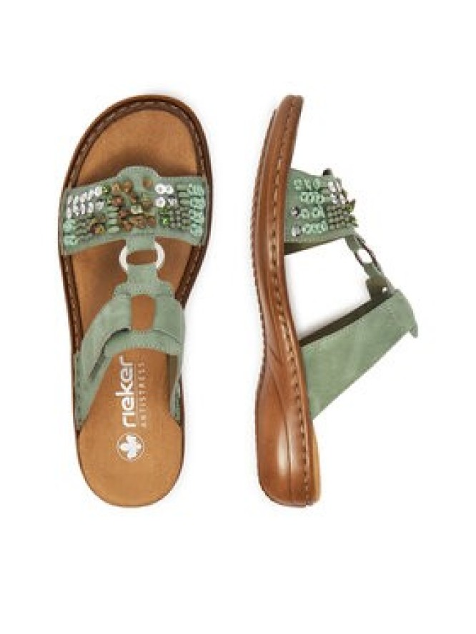 Rieker Klapki 60814-52 Zielony