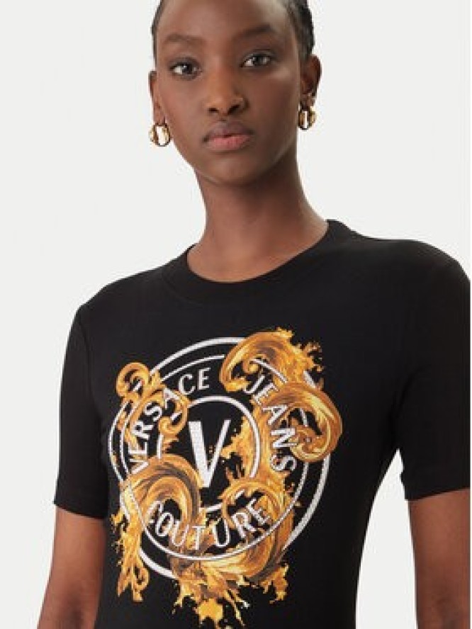 Versace Jeans Couture Sukienka codzienna 80HAOE01 CJ02E Czarny Slim Fit