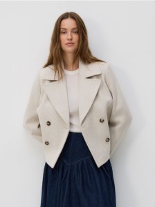 Kurtka z dodatkiem wełny - beżowy