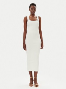 Kontatto Sukienka koktajlowa 3M0553C Écru Slim Fit