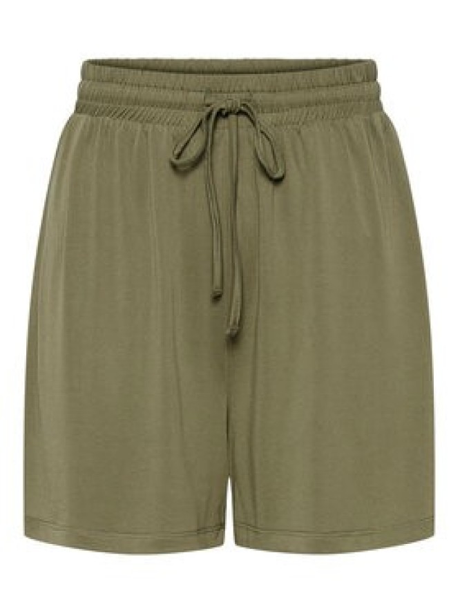 Pieces Szorty materiałowe Anora 17148783 Zielony Regular Fit