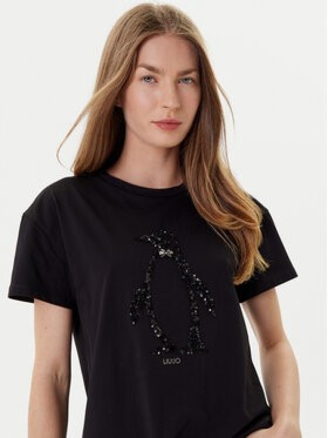 Liu Jo T-Shirt MF5412 JS923 Czarny Regular Fit