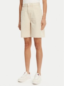 Tommy Jeans Bermudy DW0DW21646 Beżowy Regular Fit