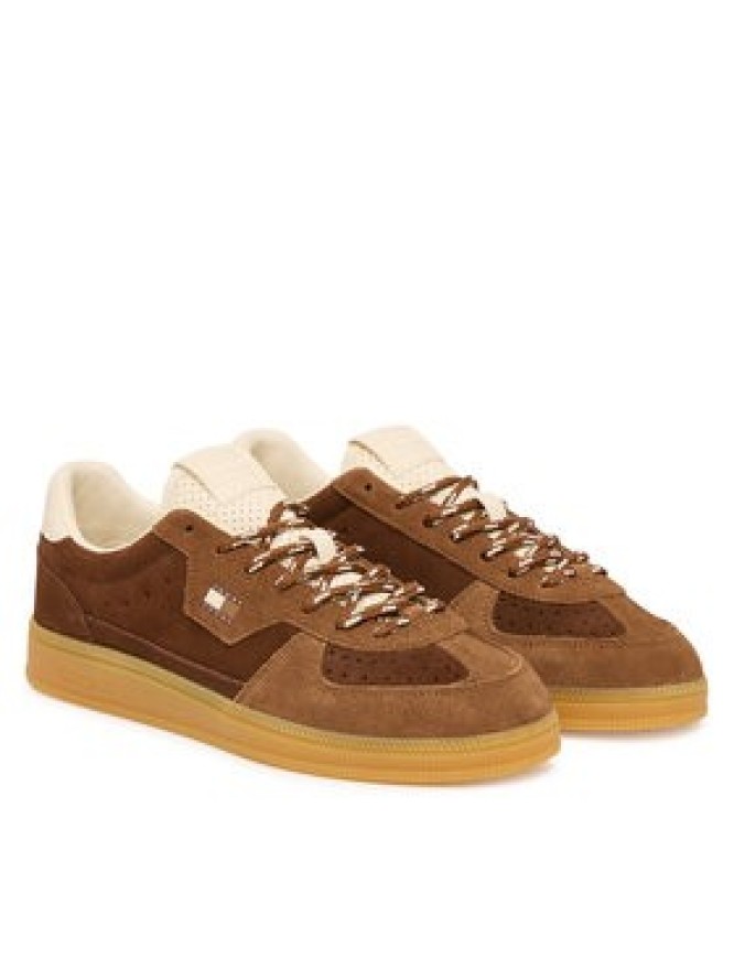 Tommy Jeans Sneakersy Mu The Greenwich Edge Suede EN0EN03050 Brązowy