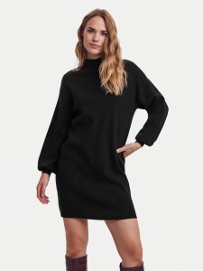 Vero Moda Sukienka dzianinowa Nancy 10249116 Czarny Relaxed Fit