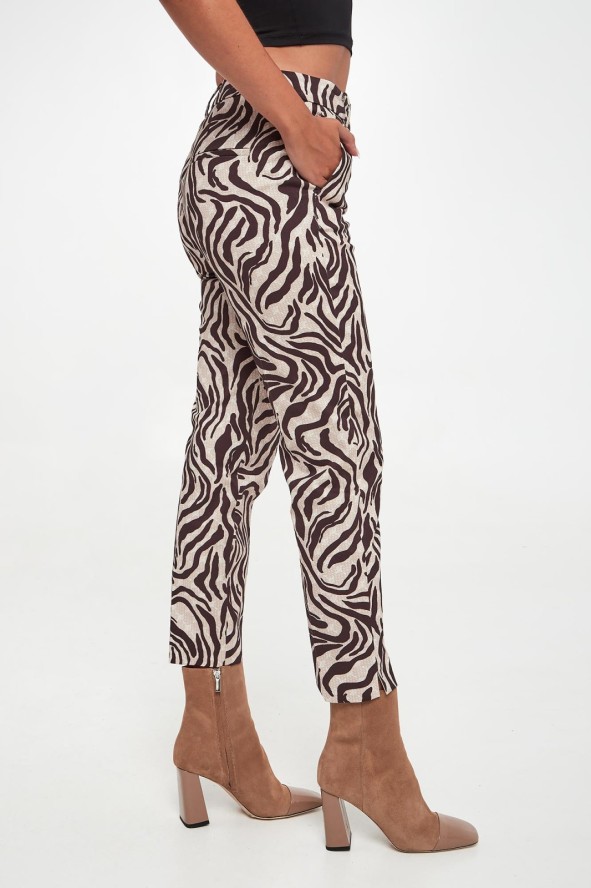 Spodnie damskie w zwierzęcy wzór JOOP!