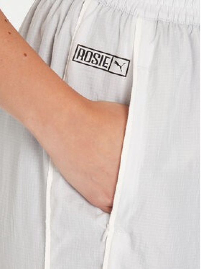 Puma Spodnie dresowe PUMA X ROSÉ T7 633796 32 Srebrny Relaxed Fit