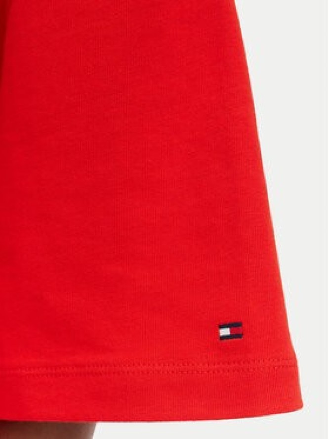 Tommy Hilfiger T-Shirt Varsity Crest WW0WW50940 Czerwony Oversize