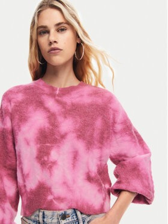Desigual Sweter Victoria 24WWJF17 Różowy Relaxed Fit