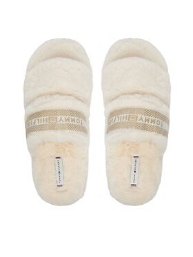 Tommy Hilfiger Kapcie Hilfiger Fur Slipper FW0FW08854 Biały