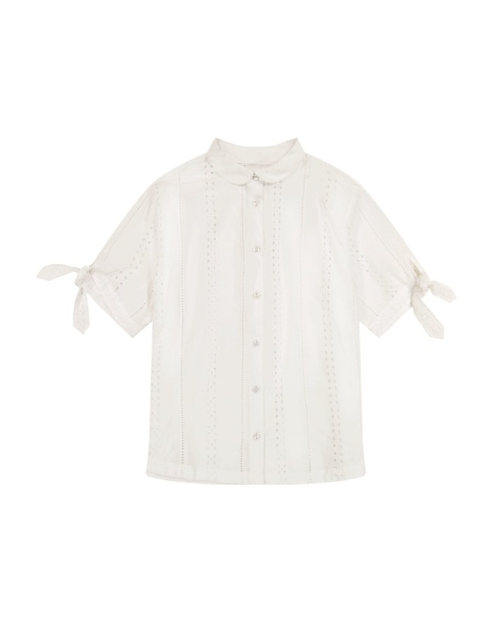 DAMSKA KOSZULA LEE CAMP TIE SLEEVE BUTTON UP BRIGHT WHITE 112364115