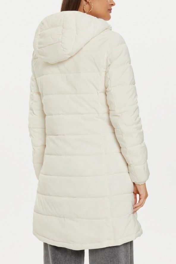 GUESS Beżowa długa damska kurtka New Aleta, Rozmiar S