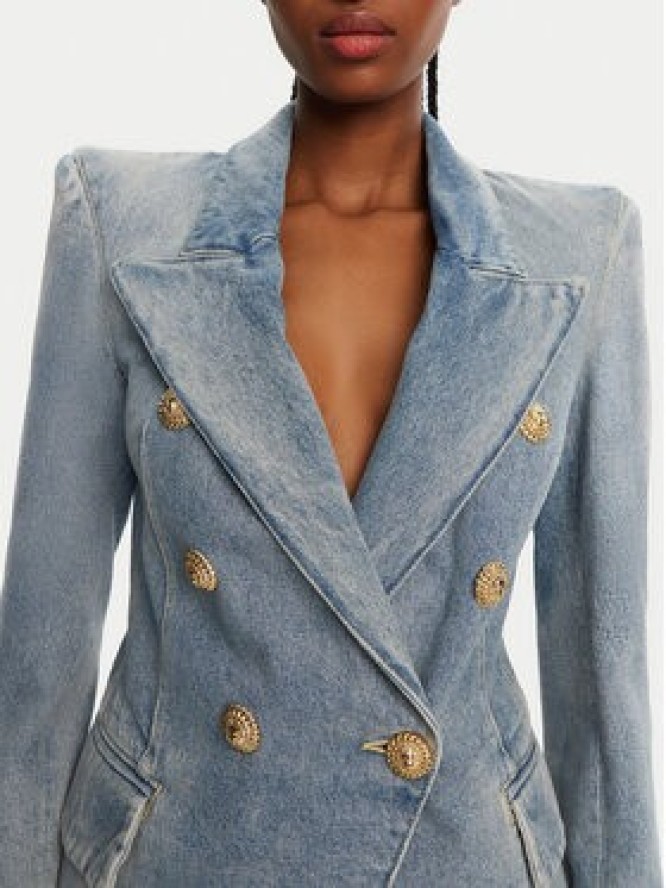 Balmain Marynarka DF0SI509DF17 Niebieski Regular Fit