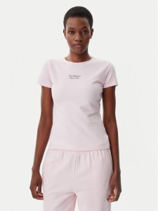 New Balance T-Shirt WT51958 Różowy Slim Fit