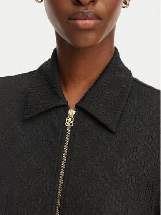 HUGO Bluza Dayane 50557503 Czarny Regular Fit