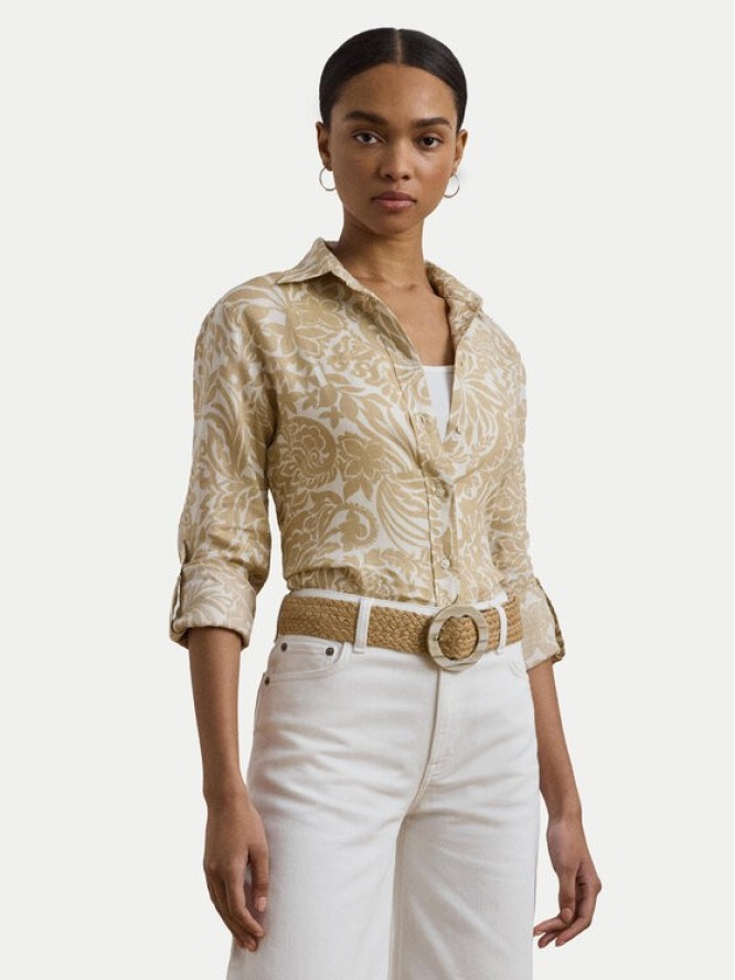 LAUREN RALPH LAUREN Koszula 200963700002 Beżowy Relaxed Fit