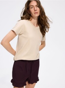 Bawełniany t-shirt - złamana biel