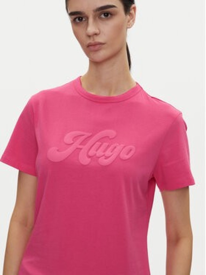 HUGO T-Shirt Damacia_4 50539101 Różowy Regular Fit