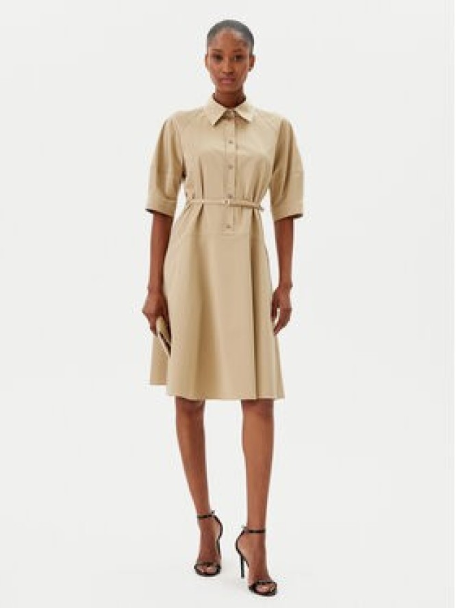 BOSS Sukienka koszulowa 50537388 Beżowy Regular Fit