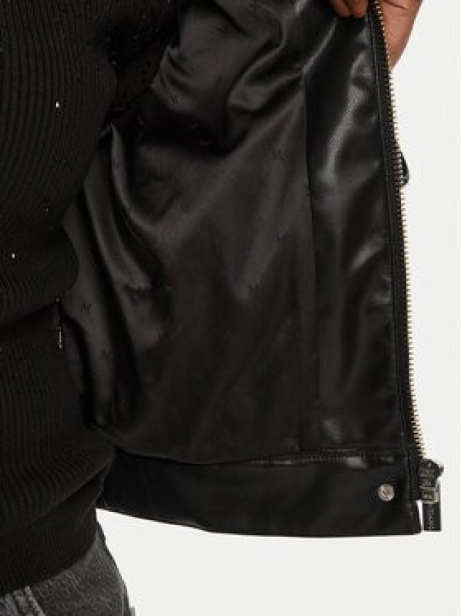 Marciano Guess Kurtka skórzana 5RGL12 7255A Czarny Regular Fit