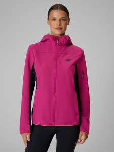 4F Kurtka softshell wiatroodporna damska - różowa XL