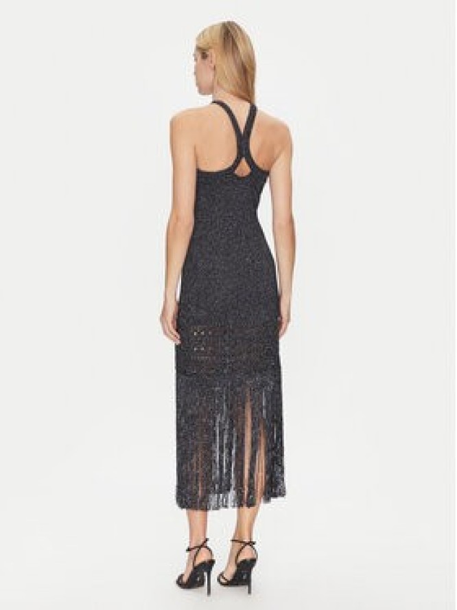 Simona Corsellini Sukienka dzianinowa P25CPABO0401 Czarny Slim Fit