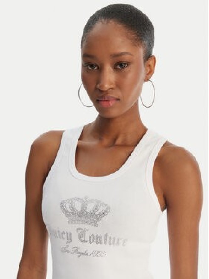 Juicy Couture Top Gothic Crown JCBLV126807 Biały Slim Fit
