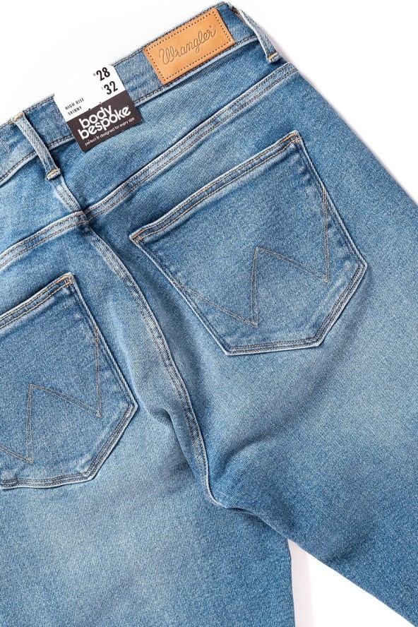 WRANGLER HIGH RISE SKINNY PEKIN SKY W27HFS17S 112128078